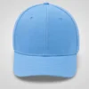 light blue kids baseball cap, breathable outdoor travel hat, plain cotton adjustable youth cap