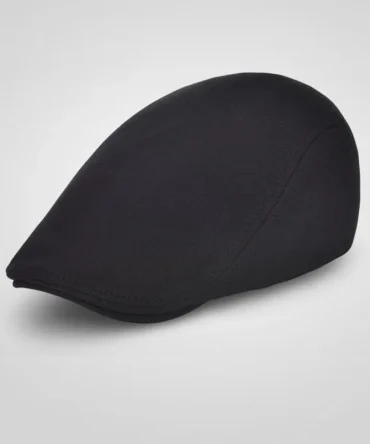 black ivy cap, men's flat cap, cotton newsboy hat, gatsby driving cap, classic golf cap