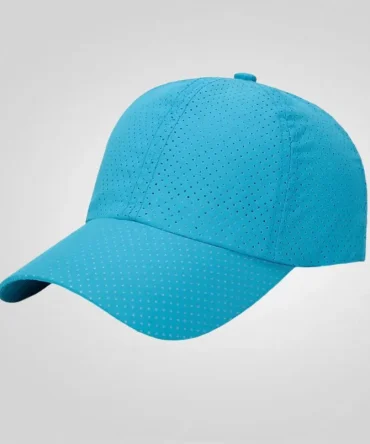 White perforated mesh baseball cap for women, breathable sun hat, golf tennis cap, quick-dry sports hat, adjustable activewear headwear