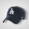 Los Angeles Dodgers '47 Brand Clean Up Dad Hat Cap, navy blue with white LA logo, adjustable strapback, baseball cap, MLB fan appare