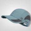"Baseball Cap Light blue Gadeemkensd Quick Dry Mesh Run Hat with breathable grey mesh side panels and embroidered logo, shown on a white background."